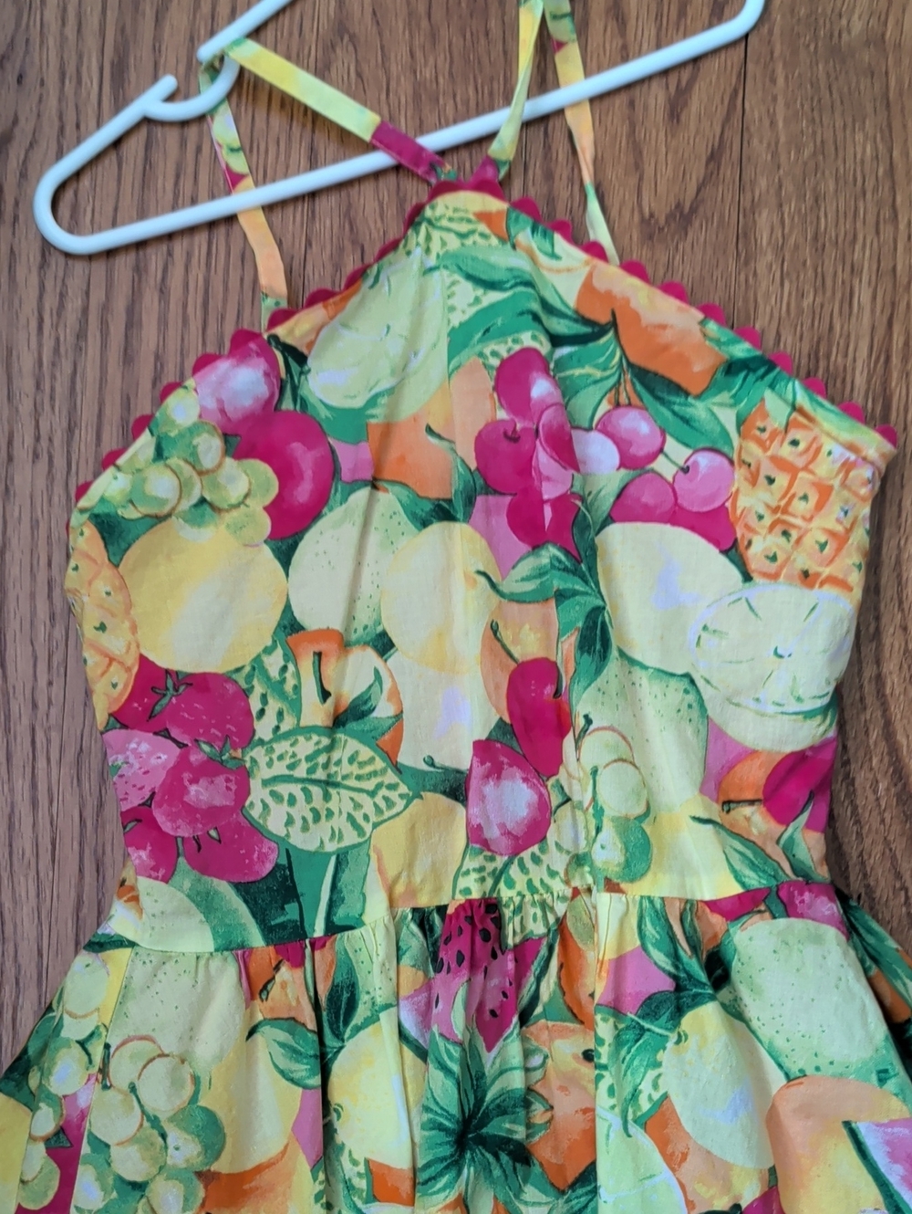 Janie and Jack Tropical Fruit Print Sundress - Yellow, Pink, Green, Orange - Picture 2 of 4